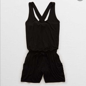 Aerie Knit Twist Back Romper - size s
